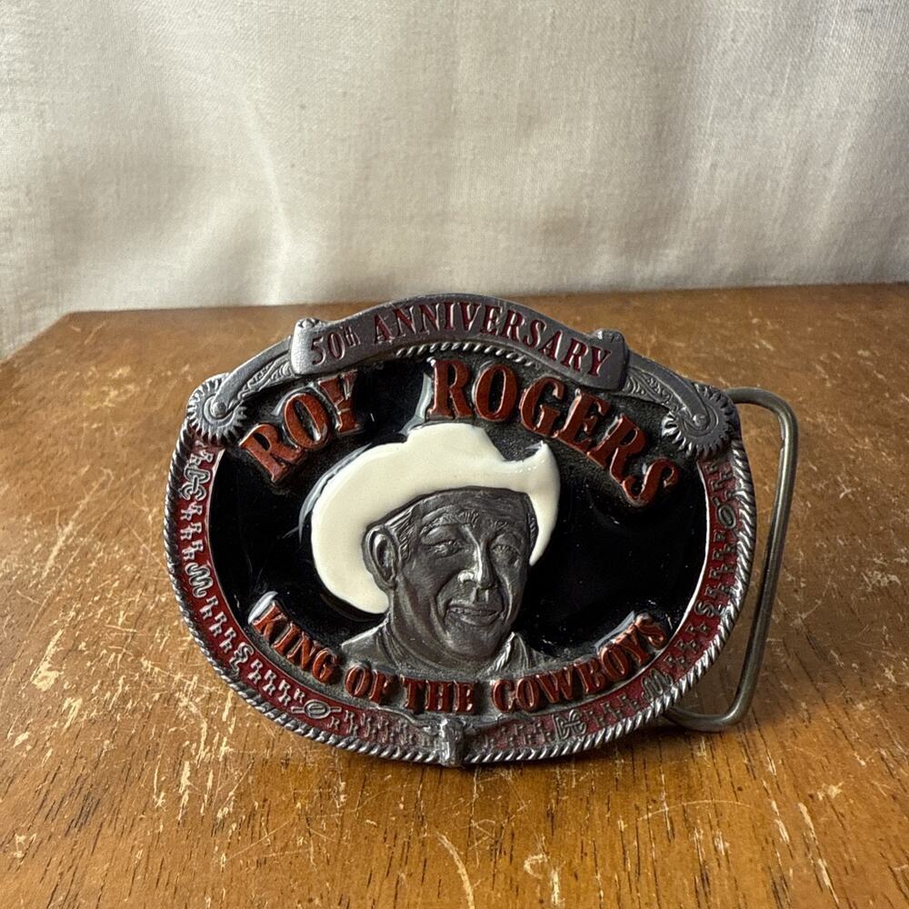 Roy Rogers 50th Anniversary King Of The Cowboys Belt Buckle Limited Edition 8139